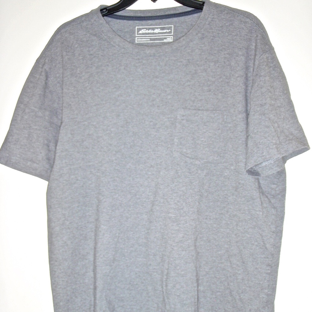 EDDIE BAUER LEGEND WASH GREY SHORT SLEEVED POCKET T SHIRT SIZE L